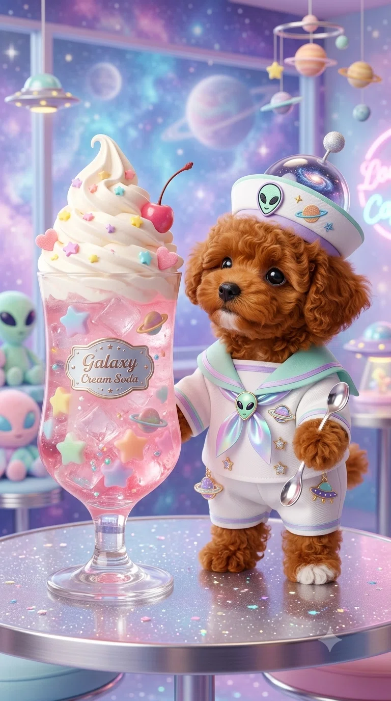 【クリームクマソーダ】 プロンプト共有】ギャラクシークリームソーダ｜ayrihari