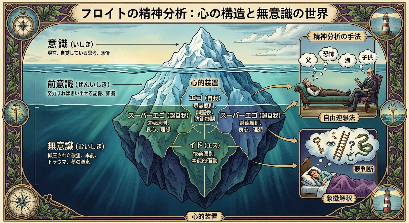 キャリコン教材070│フロイトの精神分析｜キャリコン対策｜タイパ重視