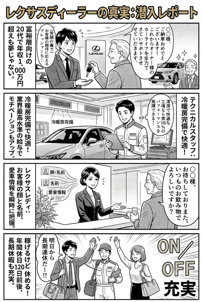 レクサスディーラー社員の平均年収