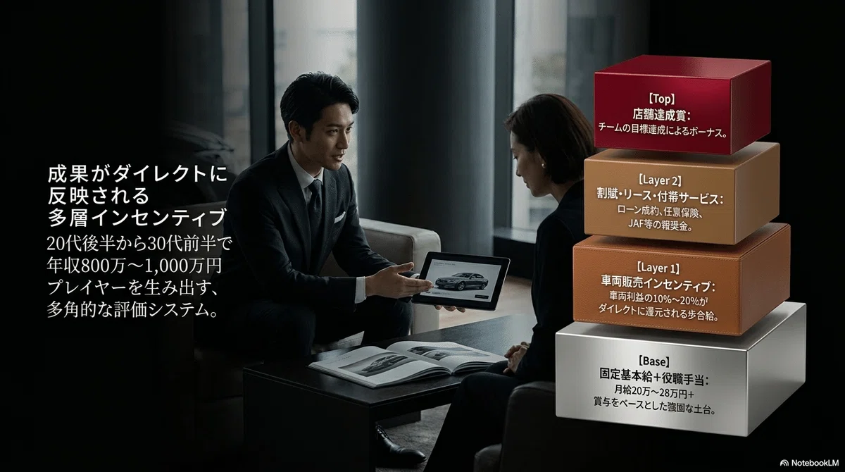 営業職セールスコンサルタントの年収とインセンティブ制度