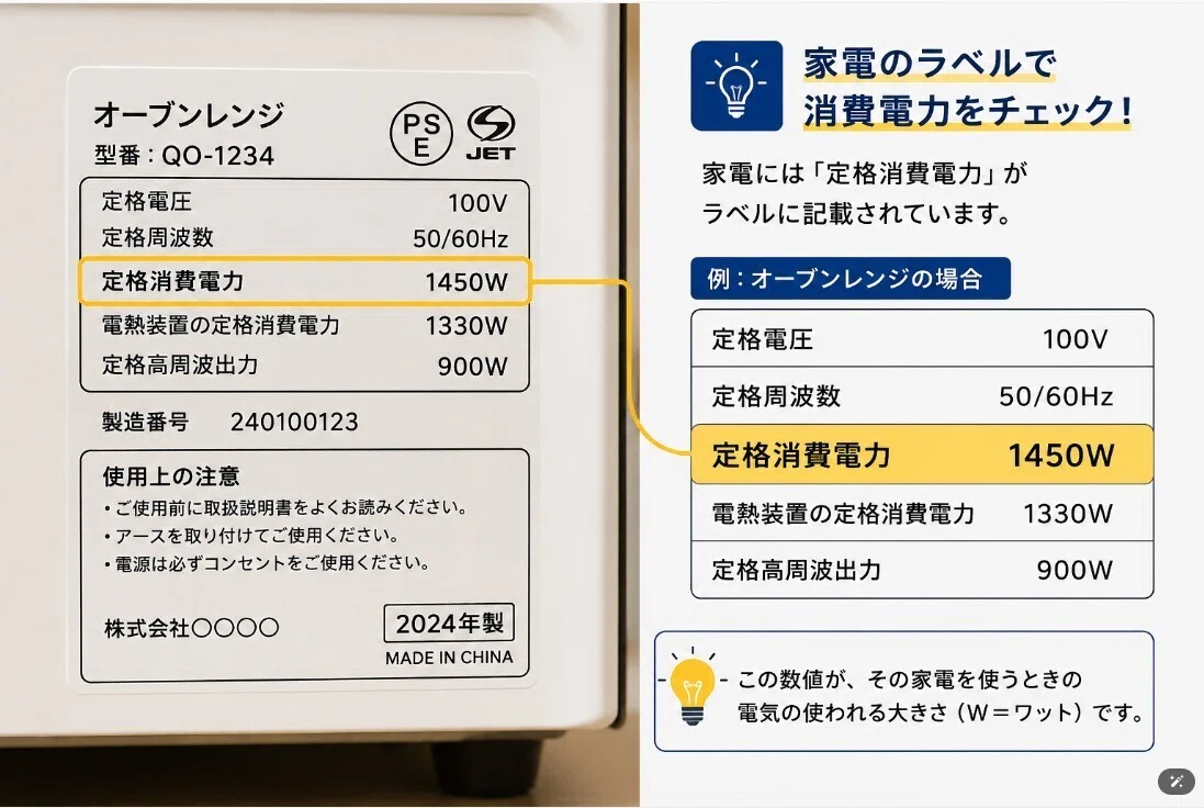 定格 消費 電力 と は