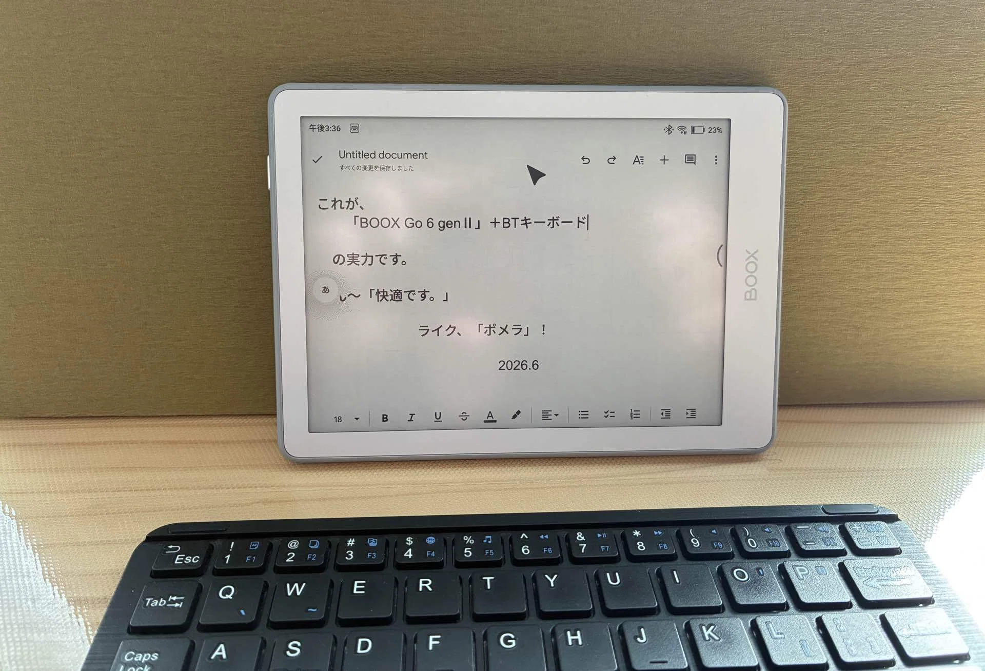 レビュー！ポメラみたいに！BOOX Go 6 (Gen II) ⑥:Einkが好き｜アジル氏