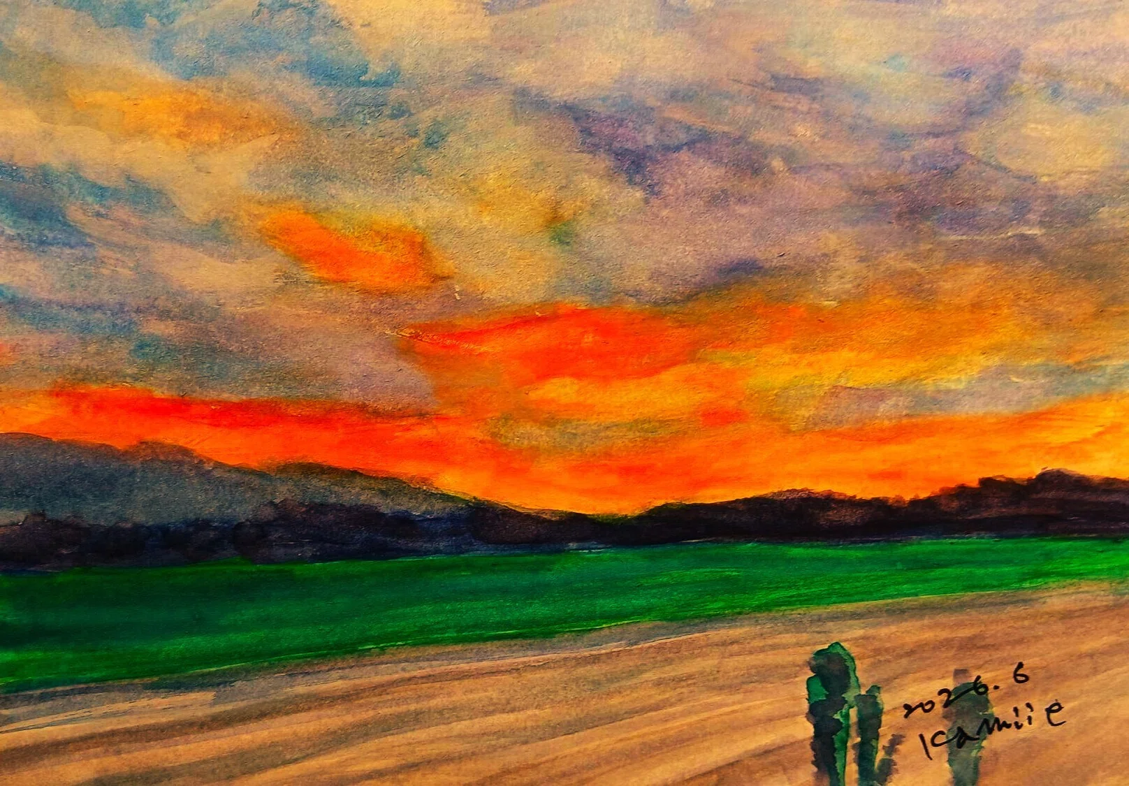 多寄からの夕陽(多寄町)｜北海道の熊おやじ〜北海道の179市町村の歴史