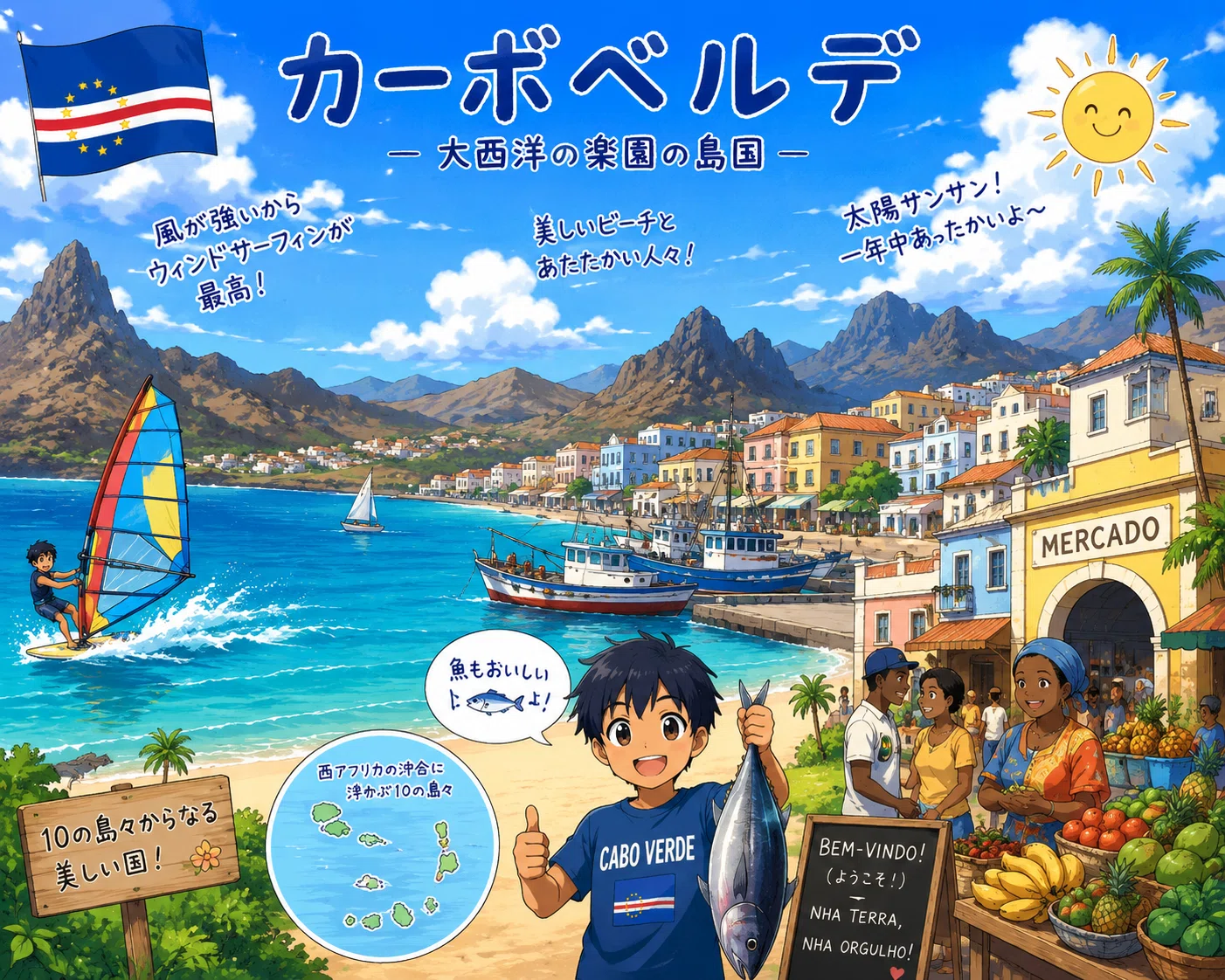 カーボベルデはどんな国？(日本語・英語)｜アメリカ経済論