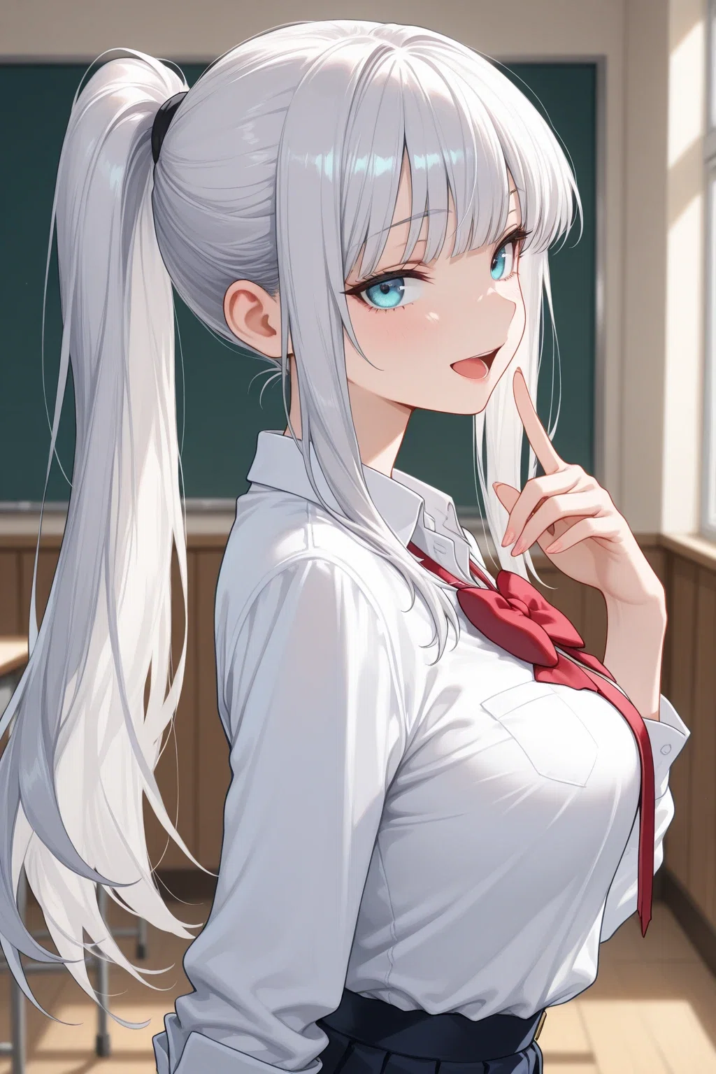 結ぶ髪型編】AIイラスト髪型プロンプト一覧②｜ポニーテール