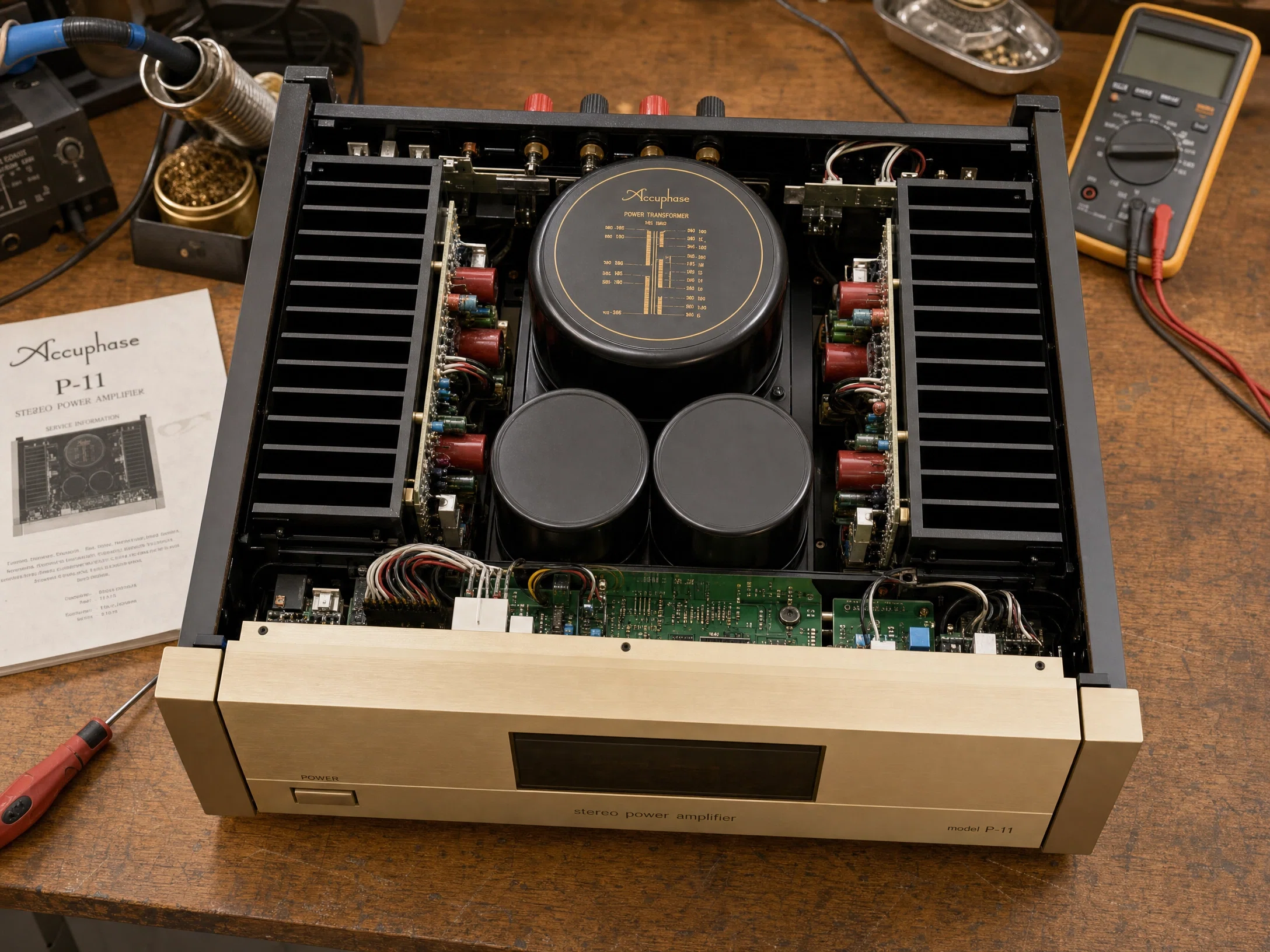 Accuphase アキュフェーズ P-11 ステレオパワーアンプ 動作確認済み 一