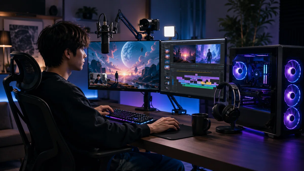 ゲーミングPC1台で配信と動画編集はできる?結論、スペック選びを間違えなければ可能です
