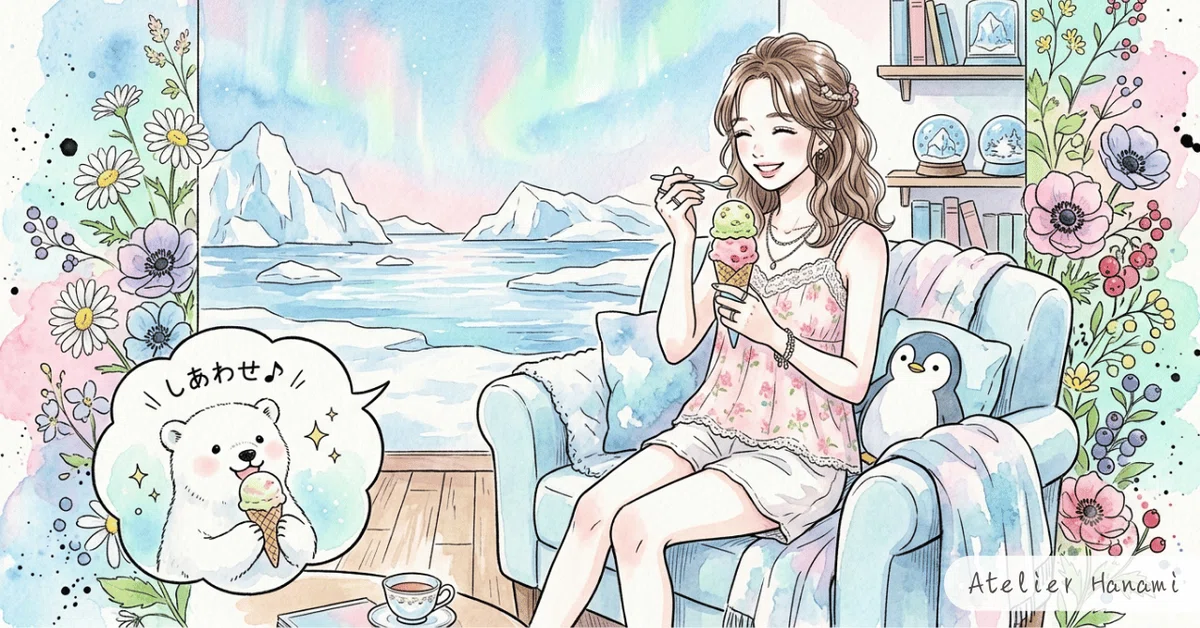 リンクウェアフリー素材・アイスしろくま