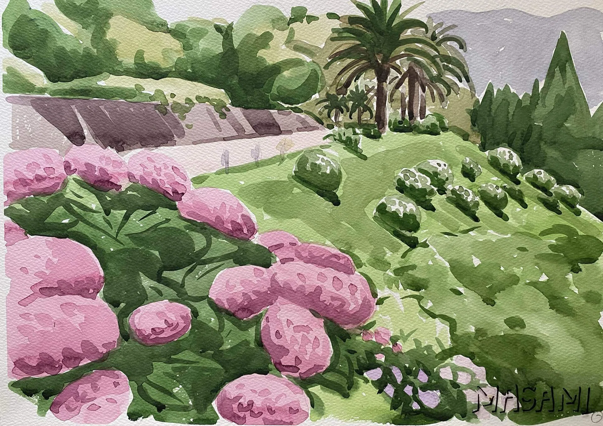 50 Masami Kamizono's Watercolor Paintings: Hydrangea Weather BGM