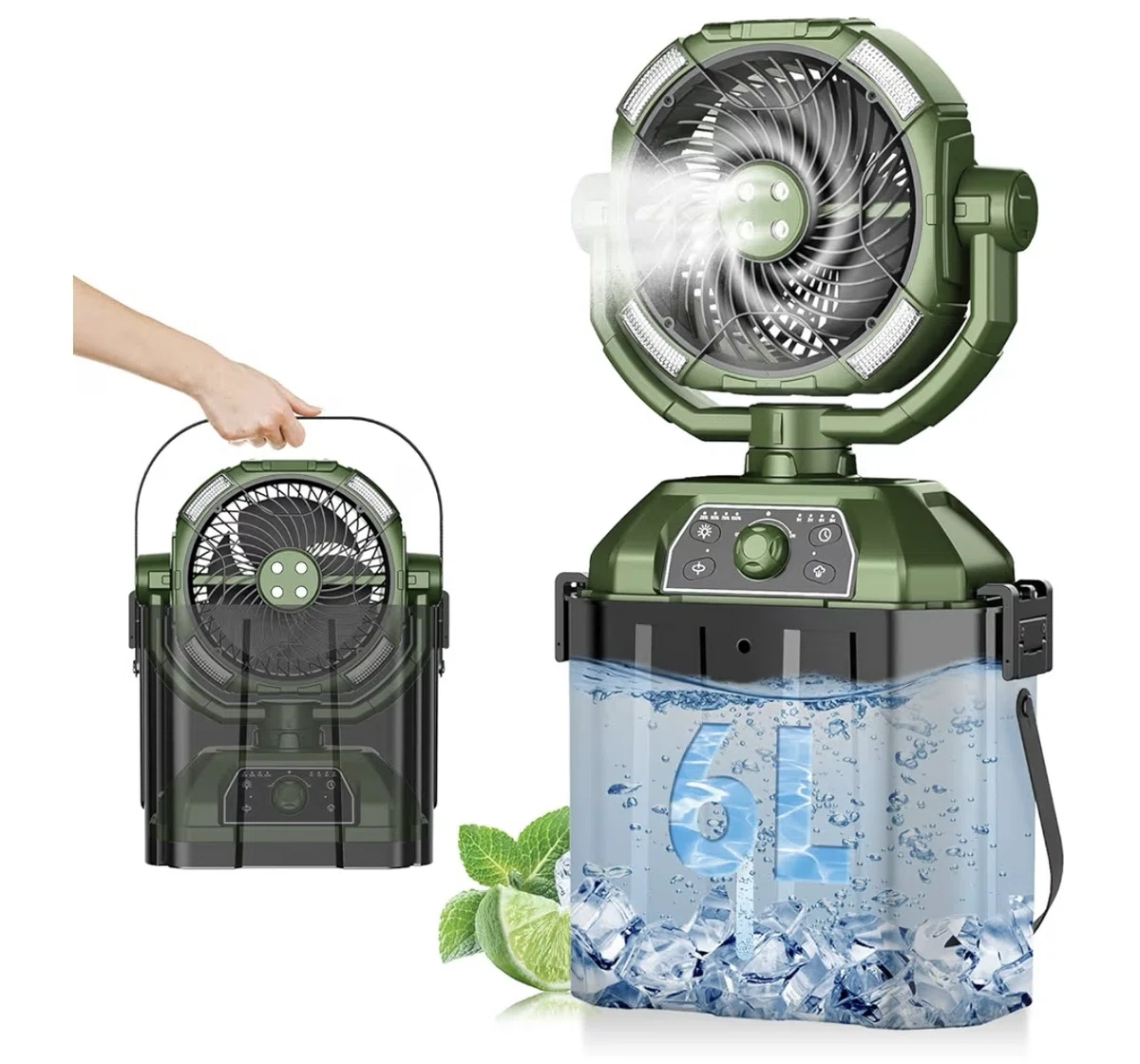 ✨熱中症対策✨ミストファン コードレス 大容量6L 卓上扇風機 静音 キャンプ ミストでひんやり】Sinessy キャンプ扇風機 6L大容量タンク搭載！車