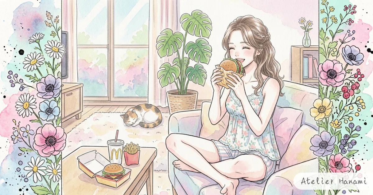 リンクウェアフリー素材・ハンバーガー