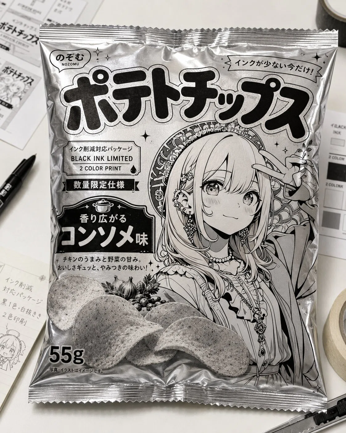 ポテチ様ෆྉ専用ページ゜✽.。.:*・゜ 完全保存版】「え、これ本当に55g入り！？😱」うちの子を伝説のポテト
