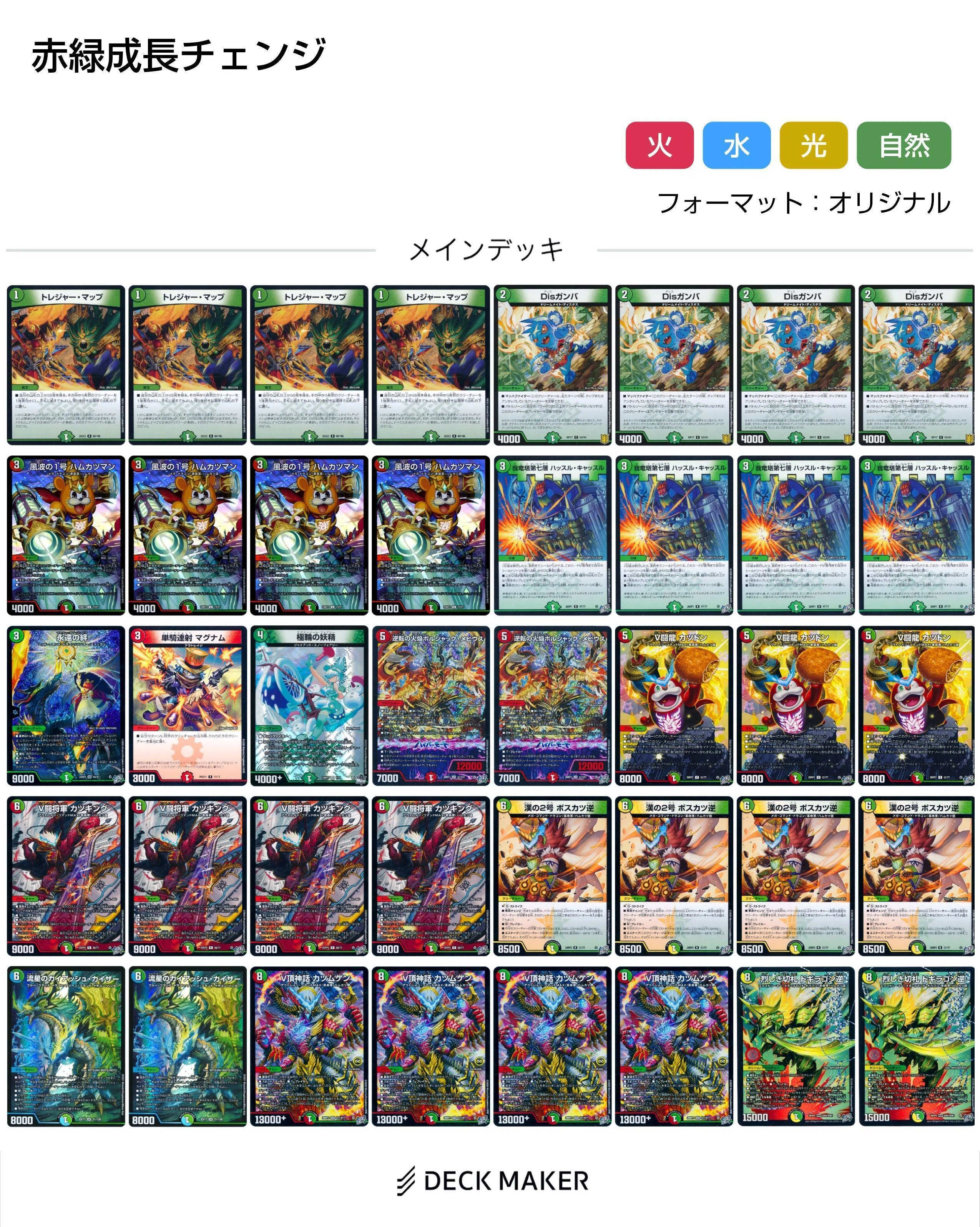 デッキ紹介】これぞ新時代。赤緑成長チェンジ【デュエマ】｜すずのき