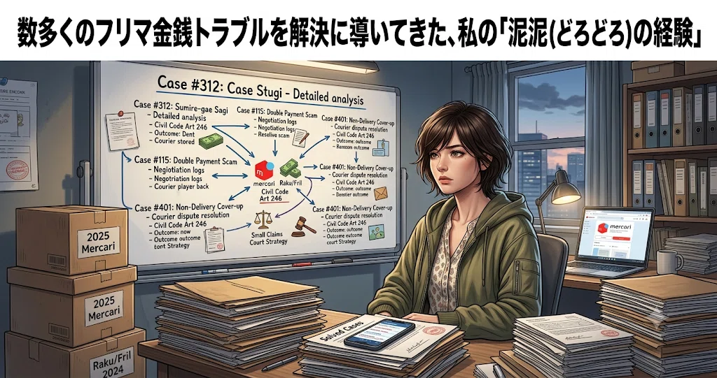 数多くのフリマ金銭トラブルを解決に導いてきた、私の「泥泥(どろどろ)の経験」