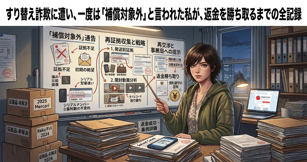 すり替え詐欺に遭い、一度は「補償対象外」と言われた私が、返金を勝ち取るまでの全記録