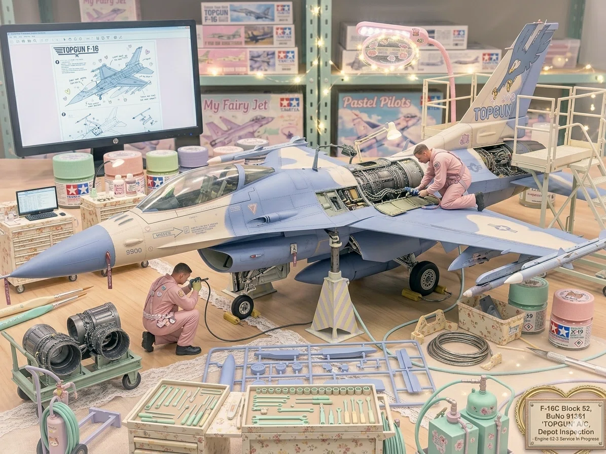 チャレンジ精神を忘れた挑戦者：キネティック 1/48 F-16A（Part.6