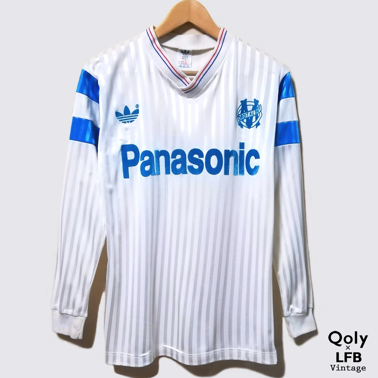  サッカー　フランス　マルセイユ　長袖　Lサイズ マルセイユの1989-91ユニフォーム！「フランス製」と「ポルトガル製