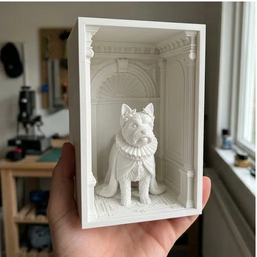 ヨークシャーテリアのルネサンス肖像画ブックヌークができました