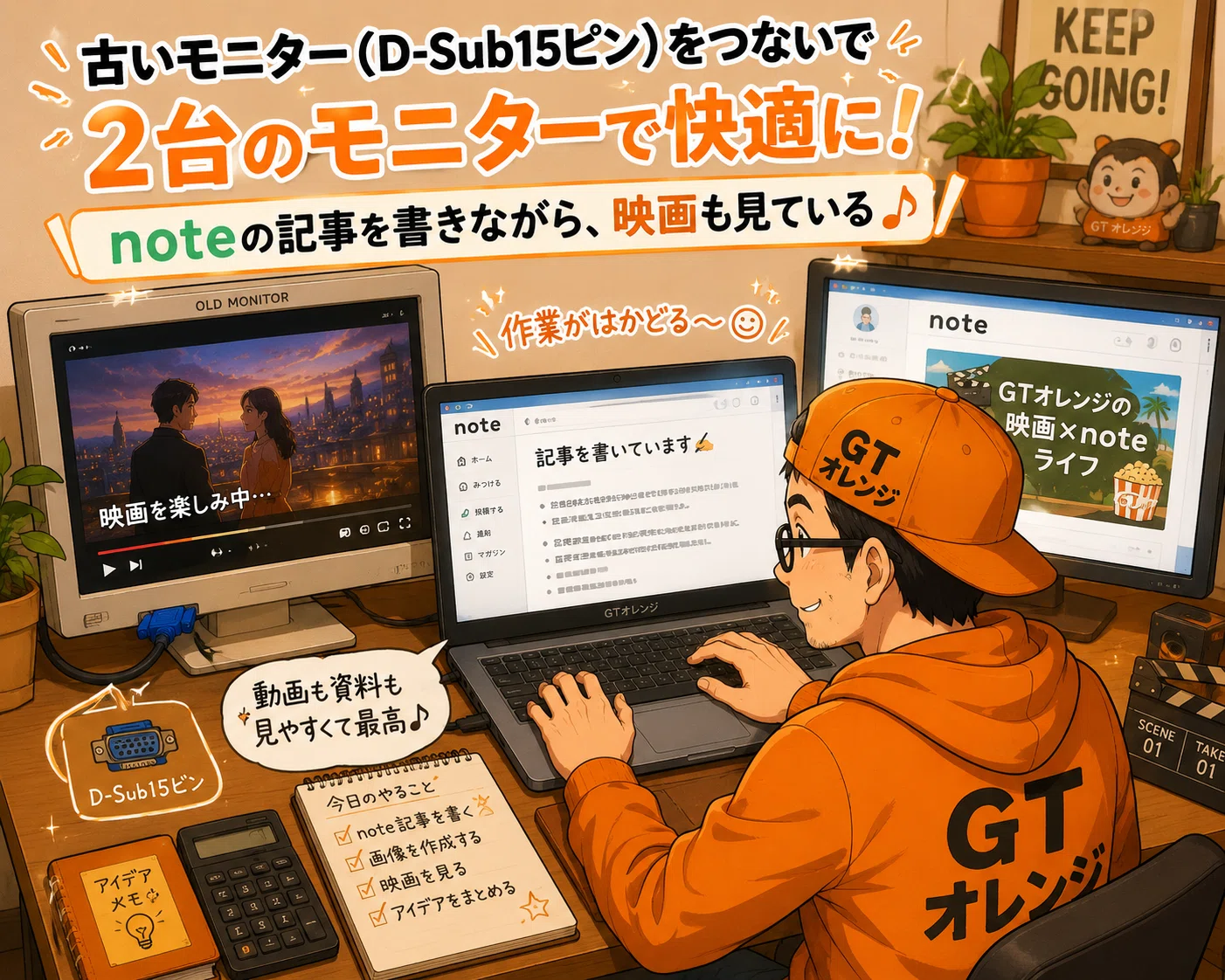 パソコンと古いモニター 雑談】古いモニターの活用(パソコンの話)｜GTオレンジ