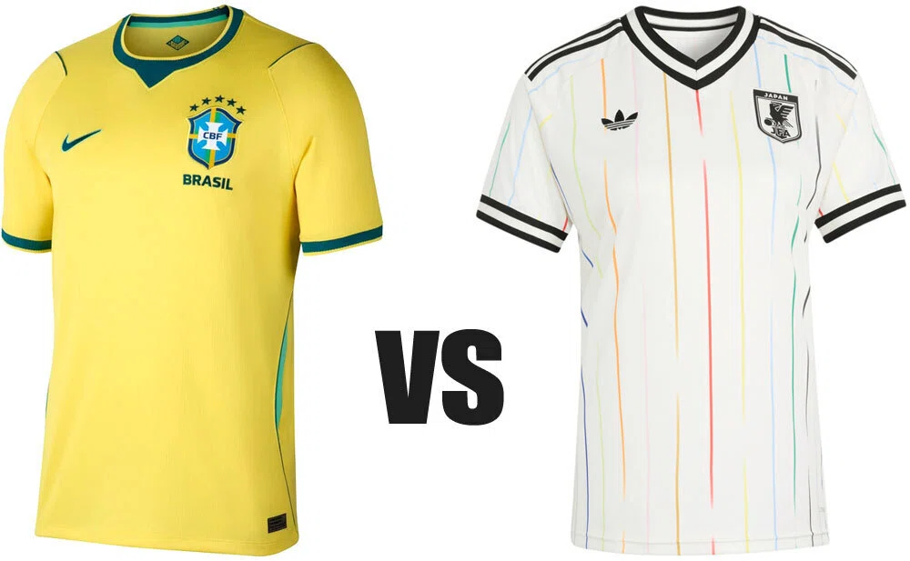 W杯ラウンド32 ブラジルvs日本のユニ組み合わせ決定！日本は「アウェイ