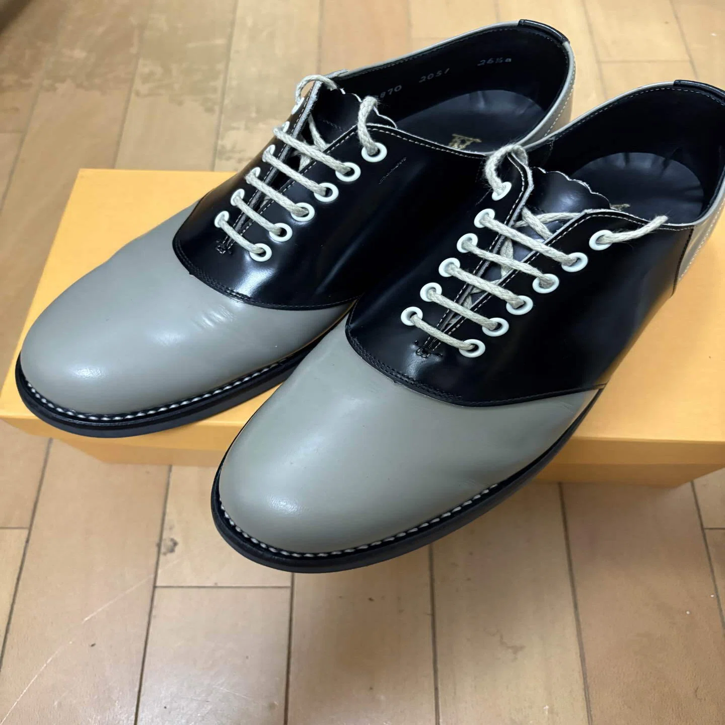 REGAL Boots Markシリーズサドルシューズ2051ブラックソーテルの 