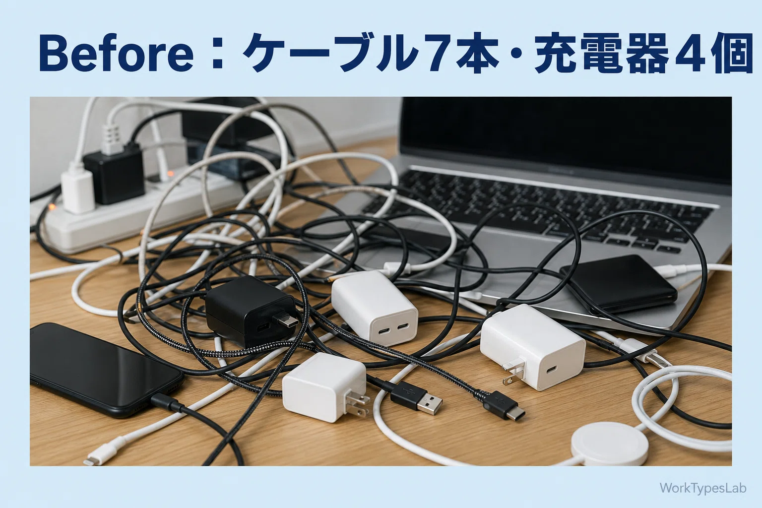 全部まとめて5台写真チックしてください。充電器が付いてないです。ジャン品。 充電器1台で机の上がスッキリした話。在宅3年でやっと気づいたデスクの