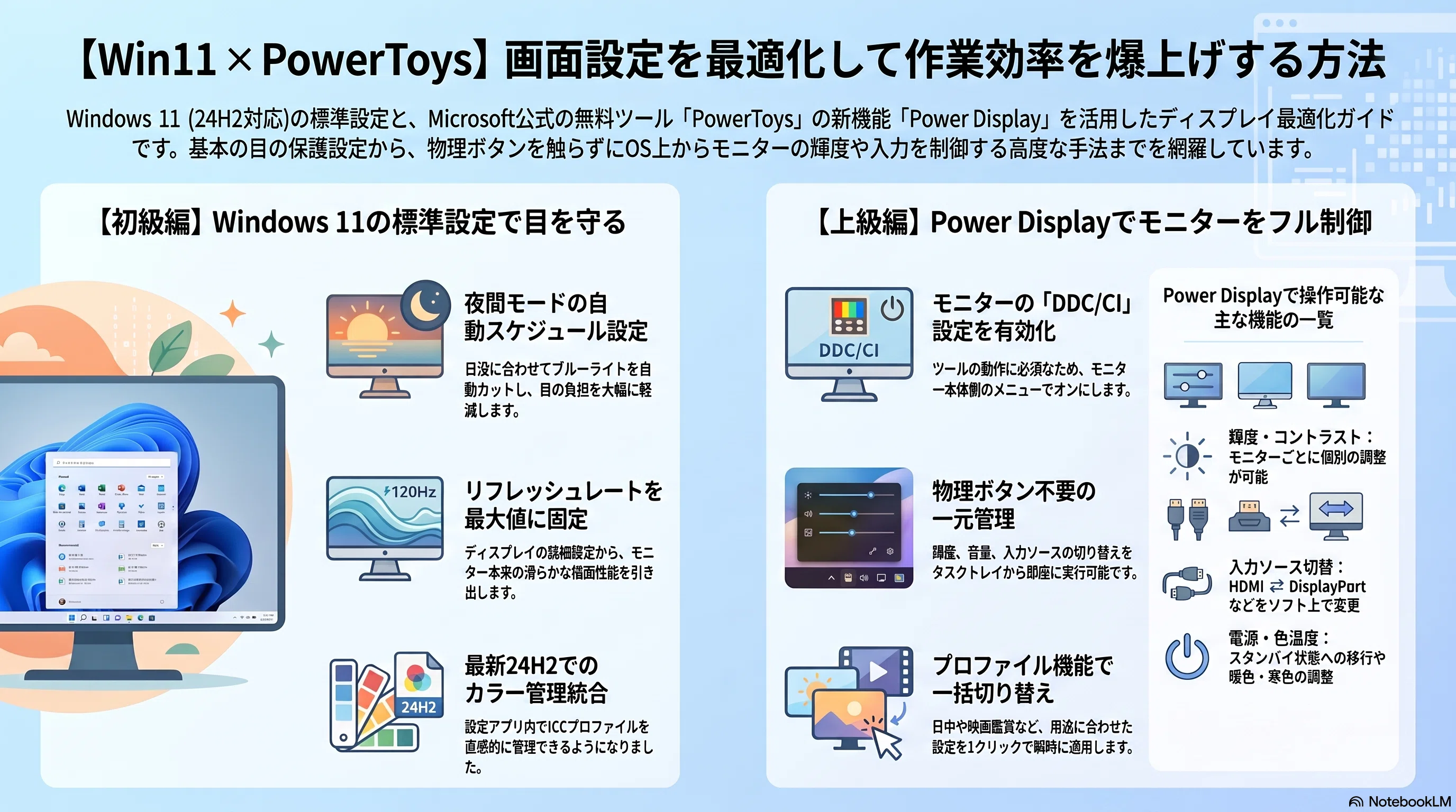 Windows 11】Win11標準最新の画面設定＆PowerToys新・神ツール「Power