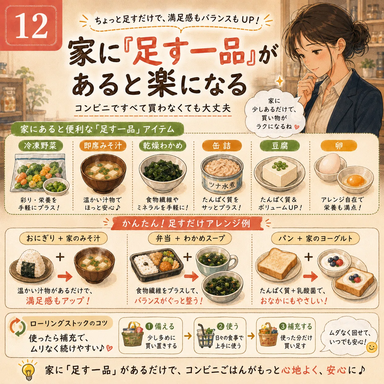 🥗【2026年版】コンビニごはんで整える夜ごはん｜完璧じゃなくて「一品