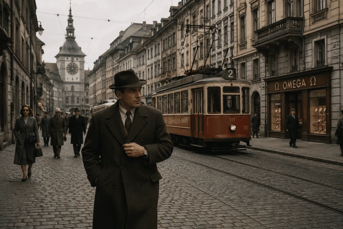 1970年頃のスイスのイメージ（AIによる生成）