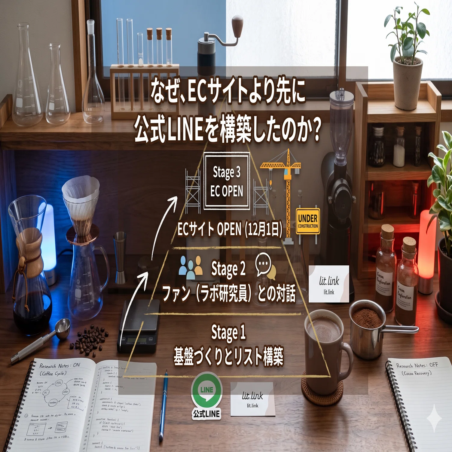 Build in Public】公式LINE＆lit.linkを開設！12月のECオープンに向け