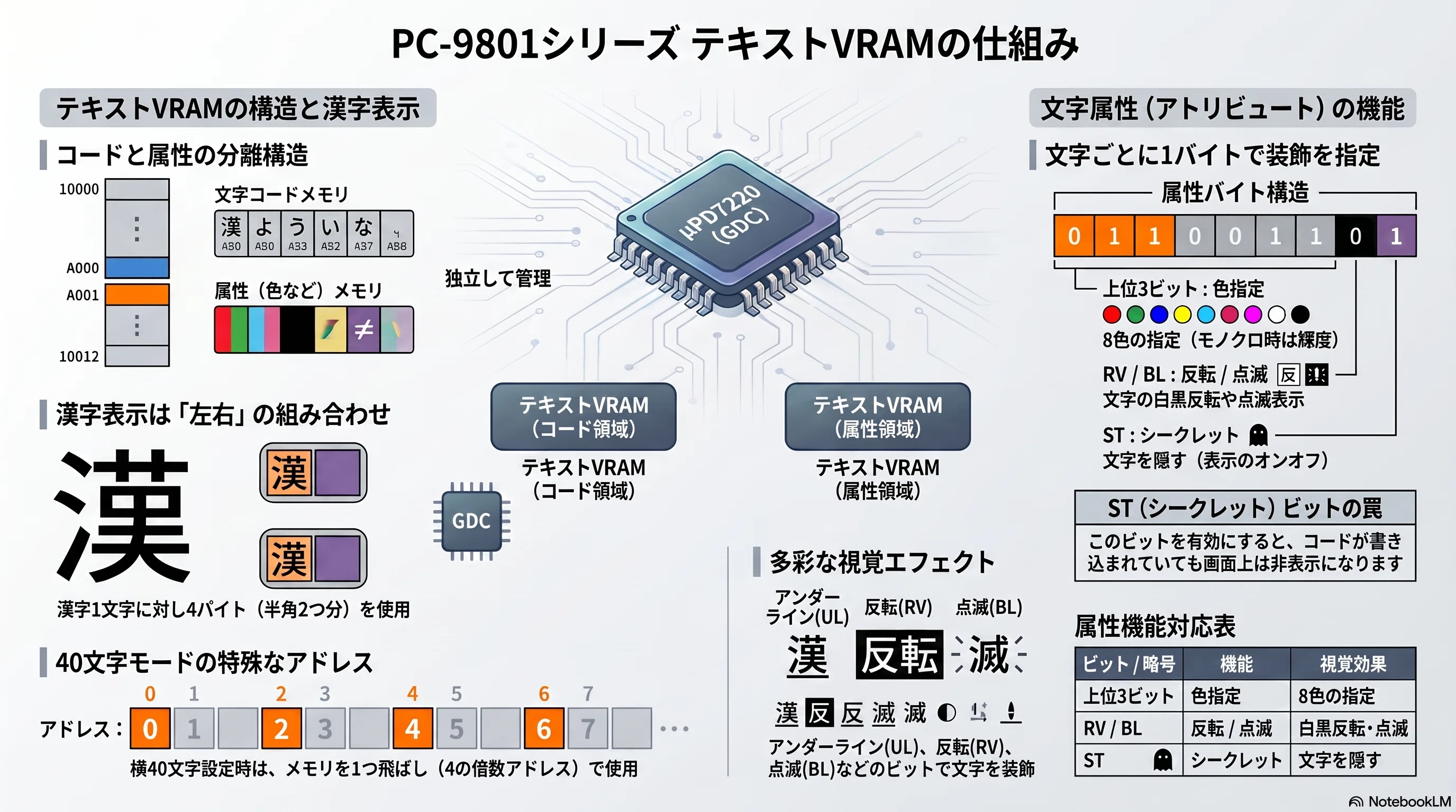 PC-9801シリーズのテキストVRAM｜kzn