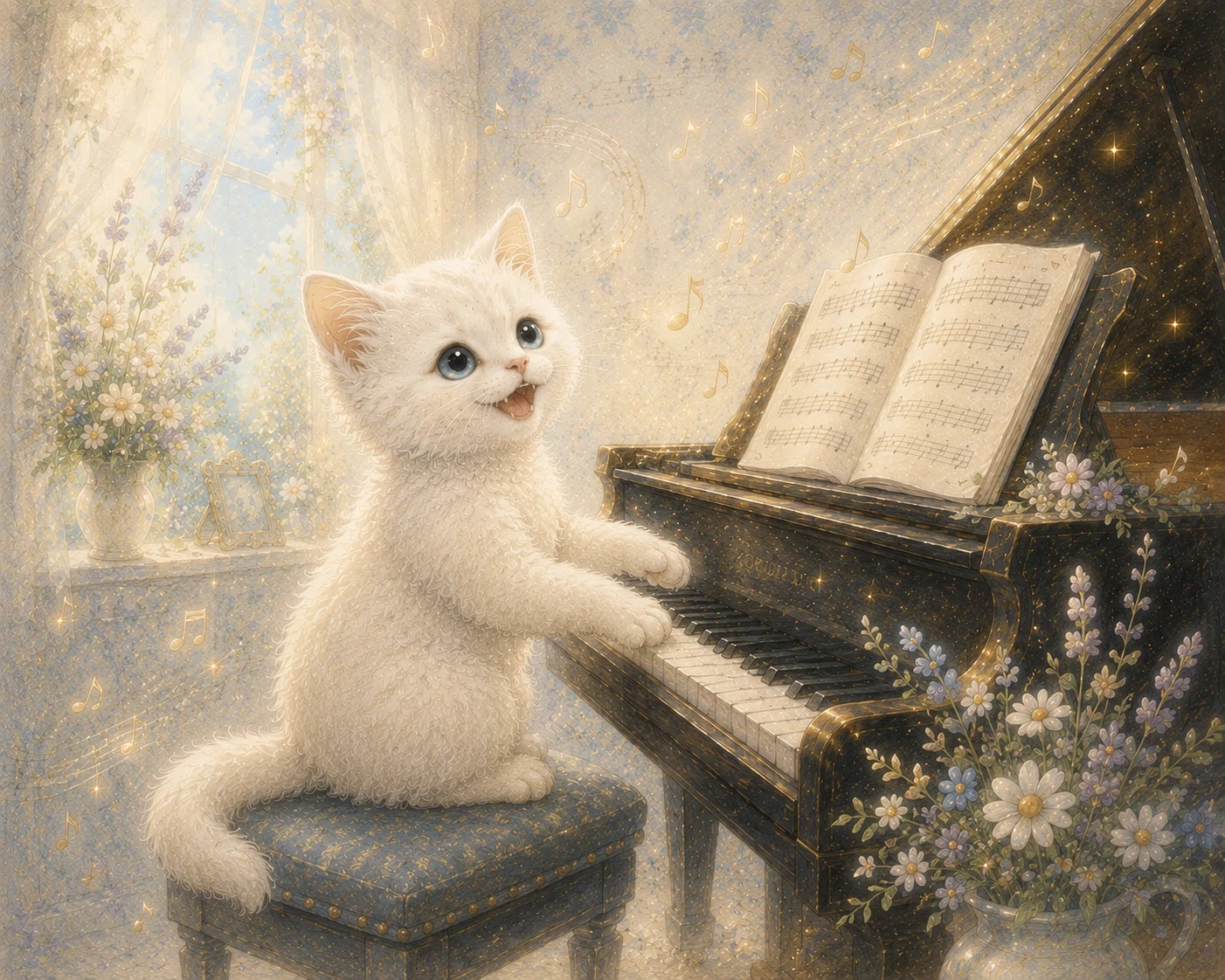 ペット　ピアノ 🎼 For 3/4 time, imagine just lightly touching the 2nd and 3rd