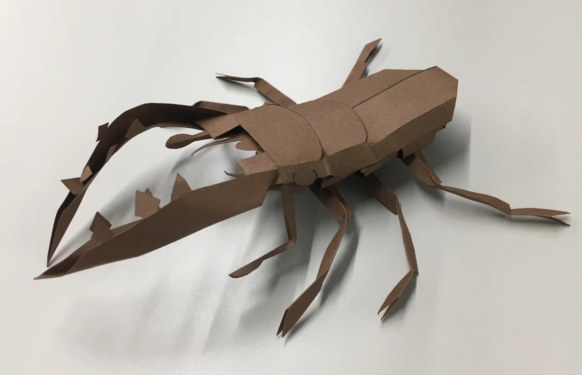 クワガタのペーパークラフト