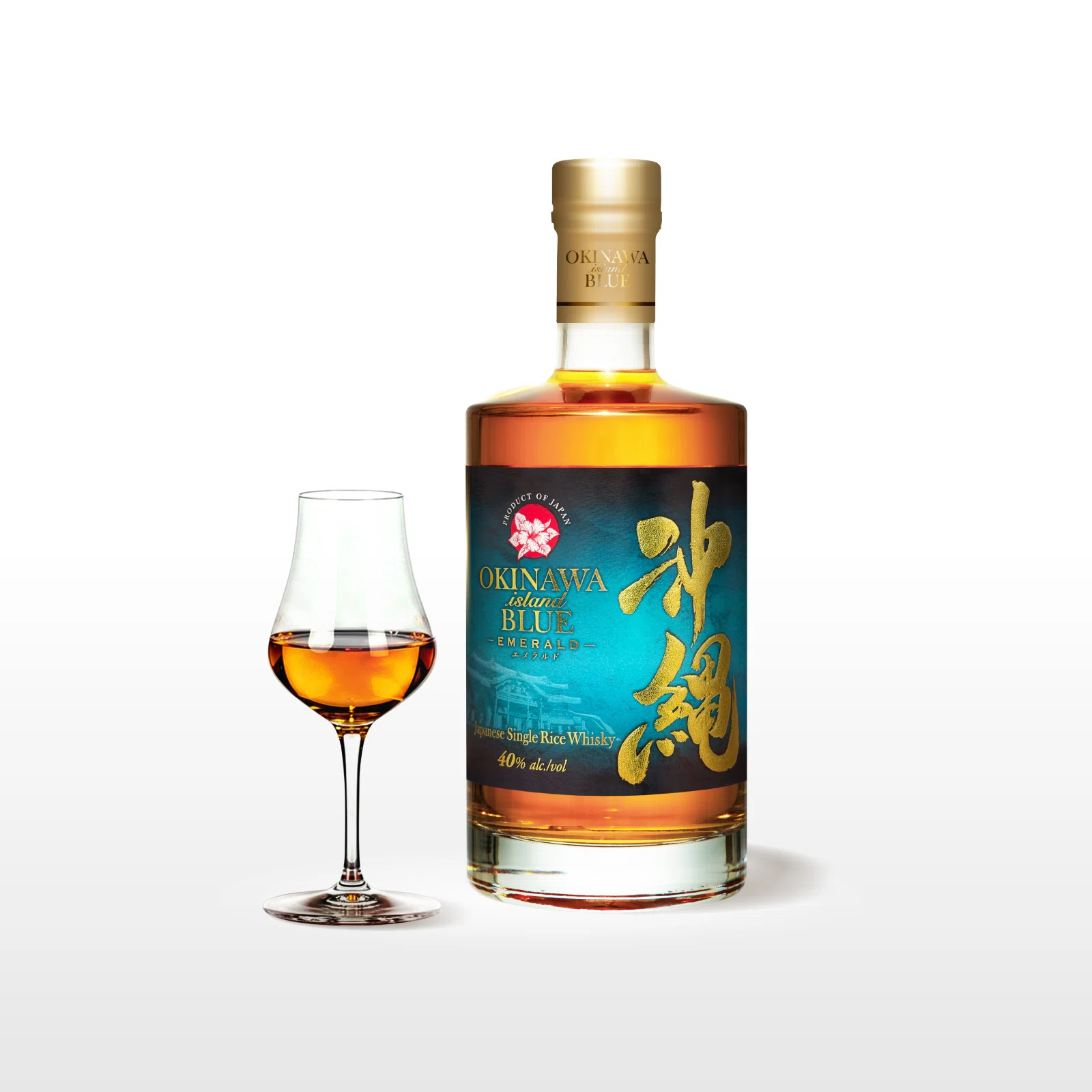 日本米を使用したライスウイスキー「OKINAWA ISLAND BLUE EMERALD」を