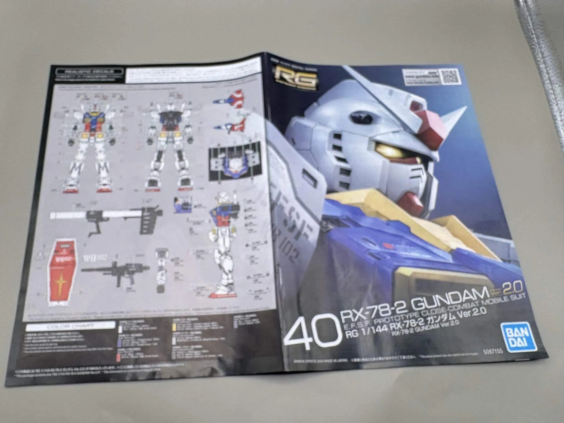 RG RX-78-2 ガンダム Ver.2.0ガンダムベース限定カラーver製作後
