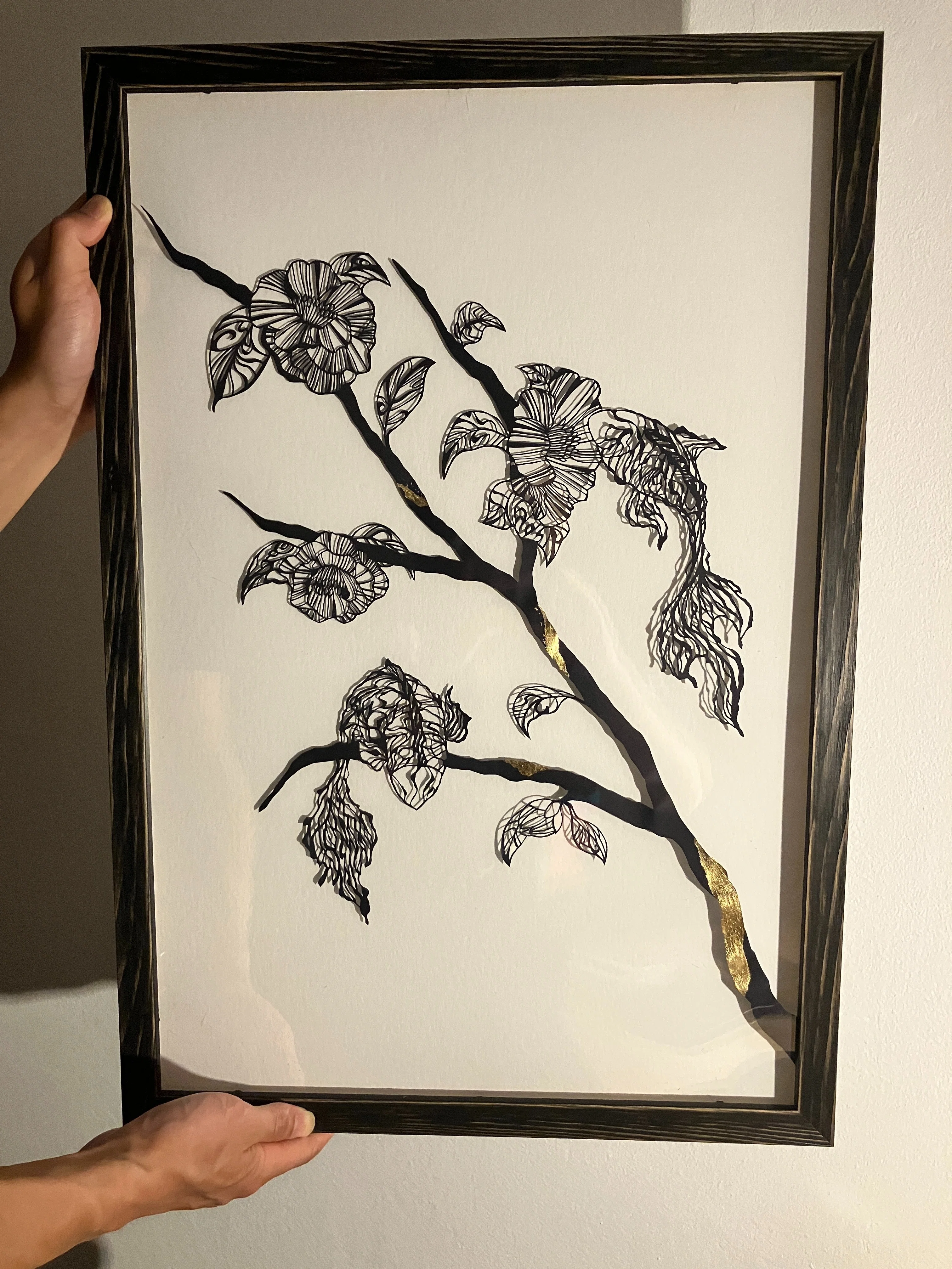 ⚓️金箔で切り絵をリッチにする【切り絵のコツ】 ｜影織