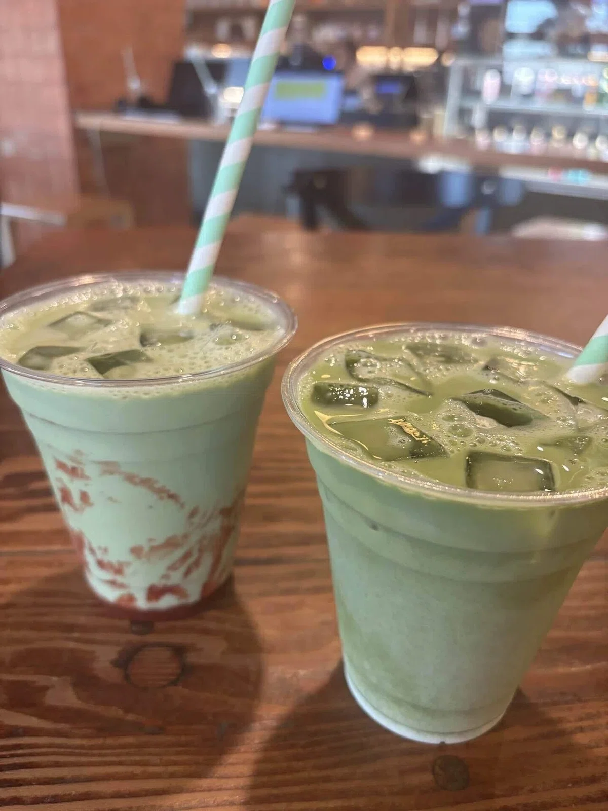 strawberry matcha latte