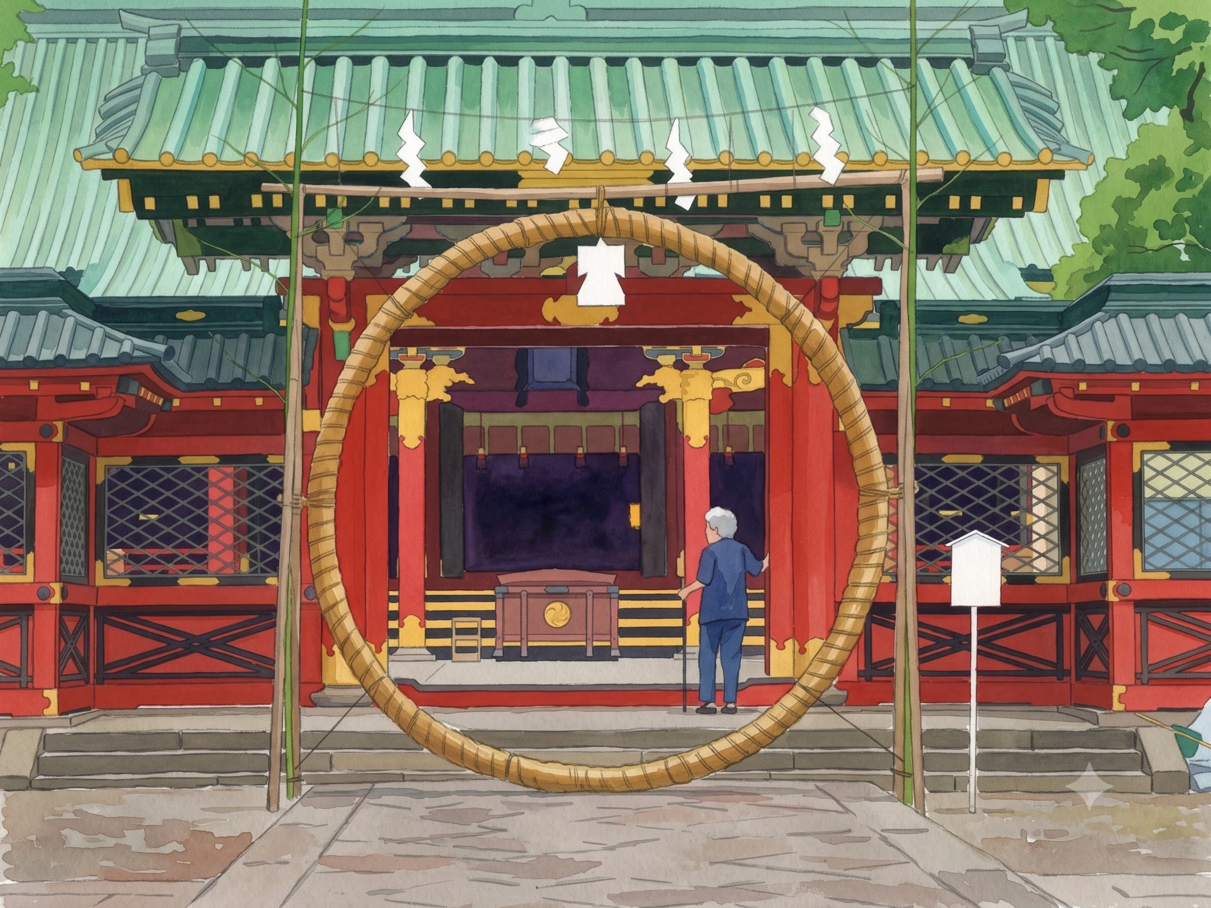 AI画像生成:033]根津神社 唐門:アクリル画:AC-R2.3｜Ryoichi Ishii