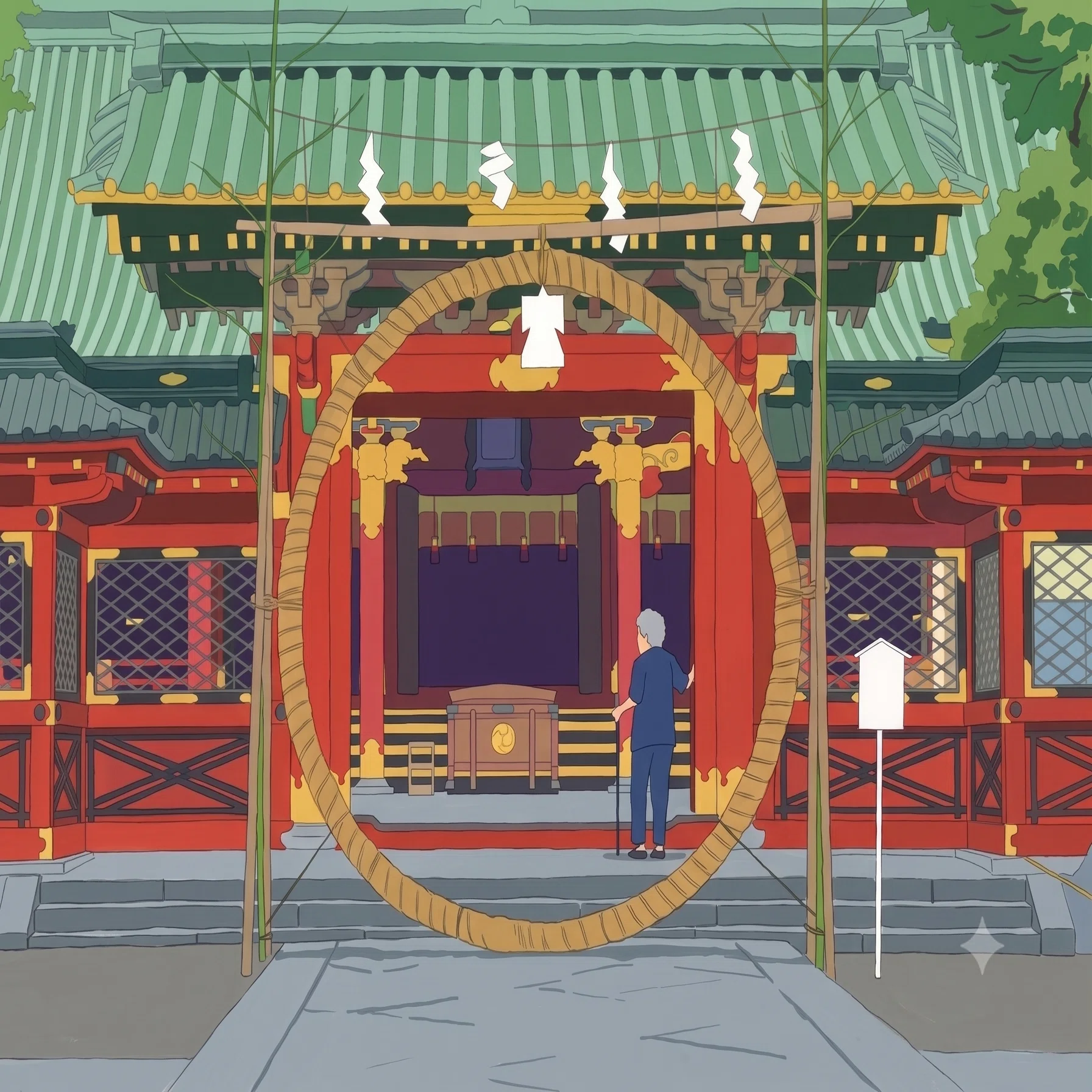 AI画像生成:033]根津神社 唐門:アクリル画:AC-R2.3｜Ryoichi Ishii