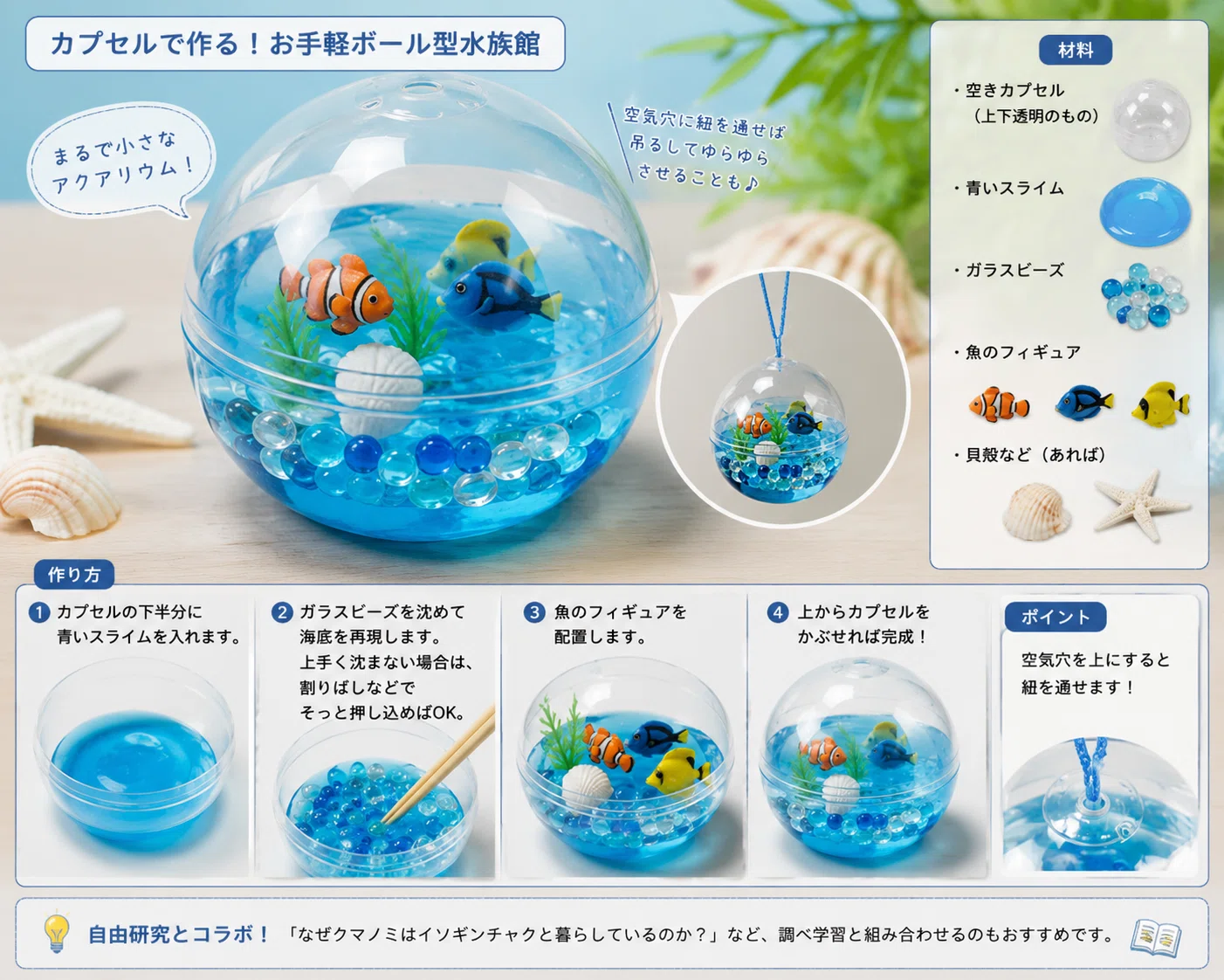 AIと考える「ガチャ×夏休み工作」 ～空カプセルで作れるアイデアを考え 
