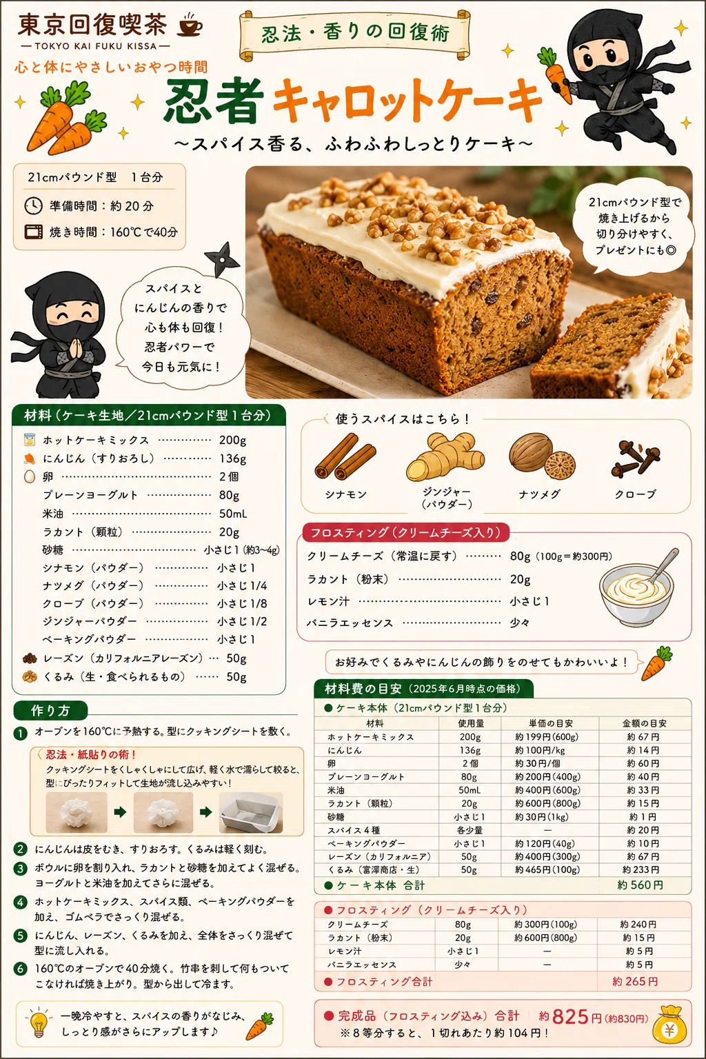 ギャビページ　まとめ買い ケイちゃんの東京回復喫茶🗼物価高対策 忍者キャロットケーキ｜ケイ