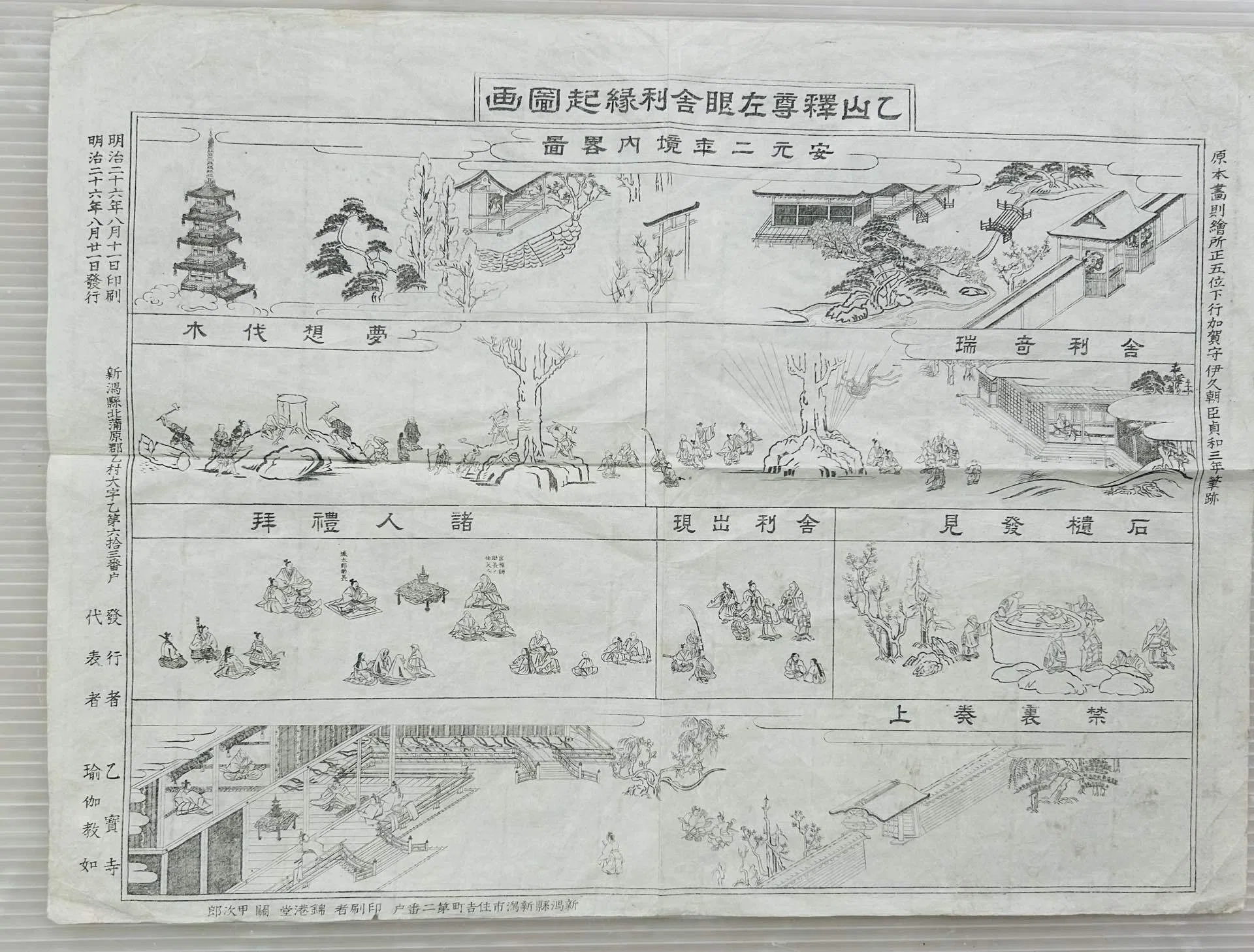 乙山釋尊左眼舎利縁起圖（附 安元二年境内略圖）』📜明治26年（1893年