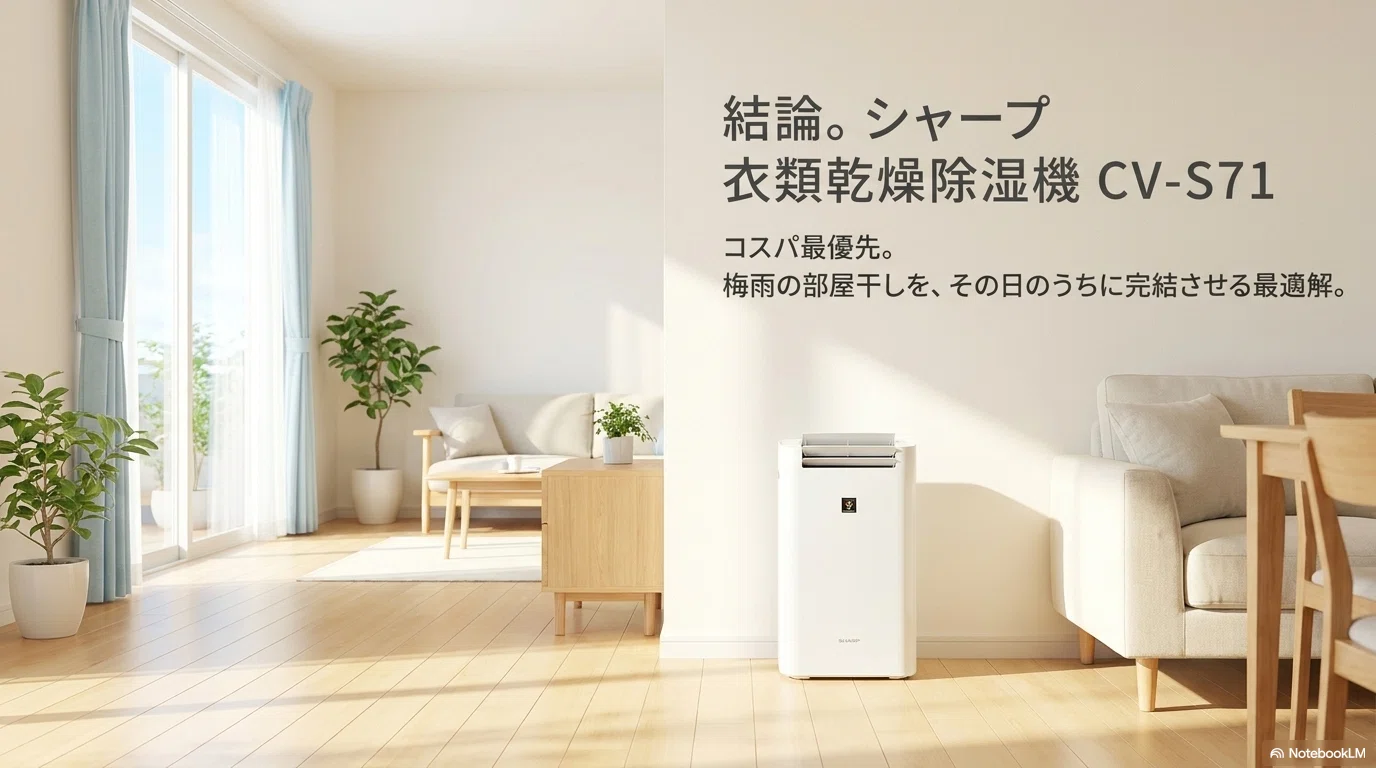 除湿機】梅雨の部屋干しが当日中に乾くようになった話｜シャープ CV