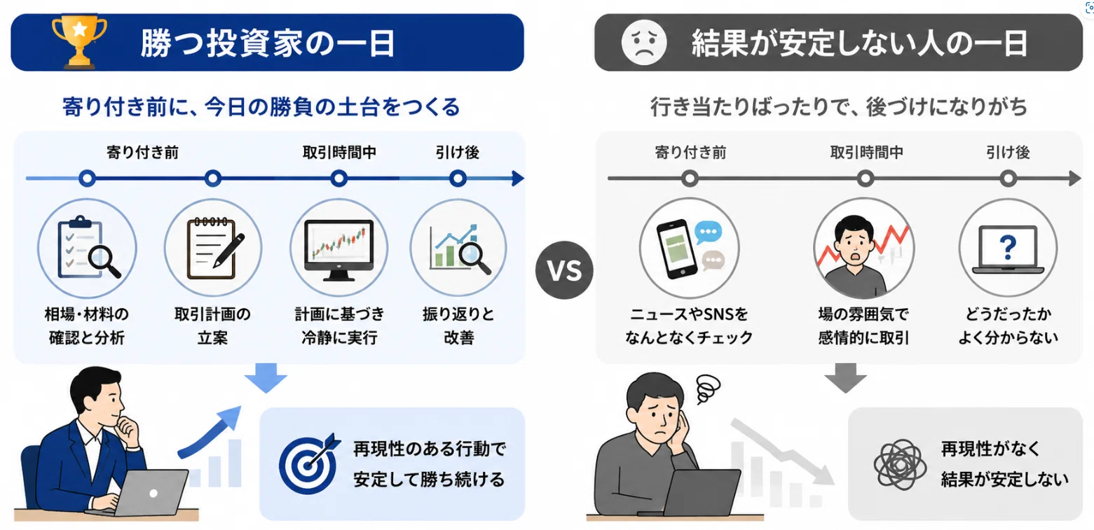 勝つ投資家の朝90分 寄り付き前ルーティンの解剖学機関トレーダーが