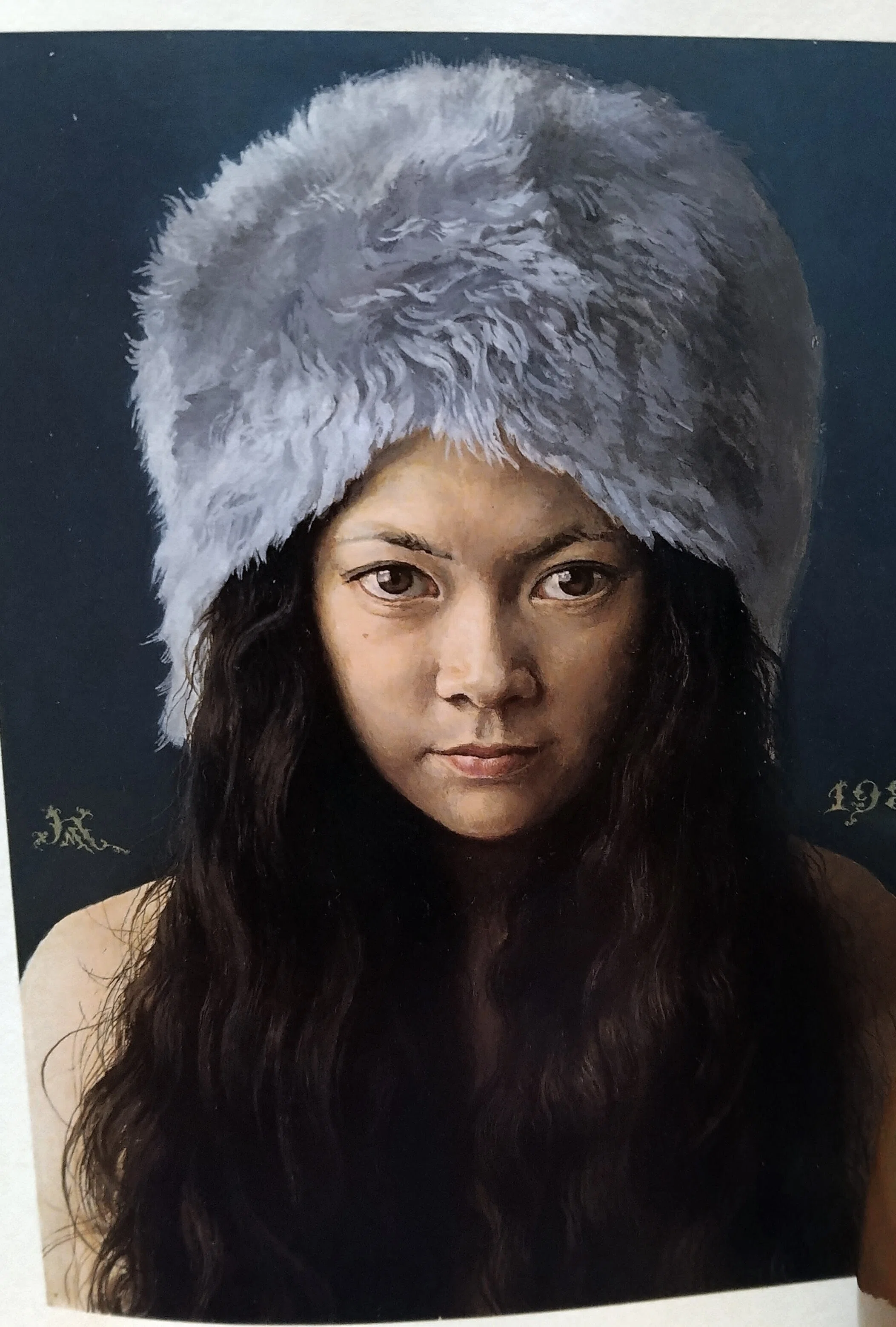 牧野邦夫、【雀っ子】、希少・画集画、美人画、ヌード、状態良好、新品額付き 抽象】の時代に【写実】日曜美術館で紹介《牧野邦夫》 足利市立美術館