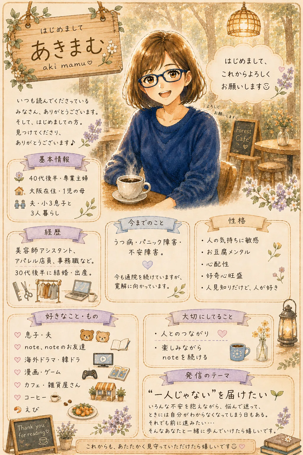 あらためて自己紹介】noteを始めて6ヶ月｜怖がりな私の大きな一歩｜あ