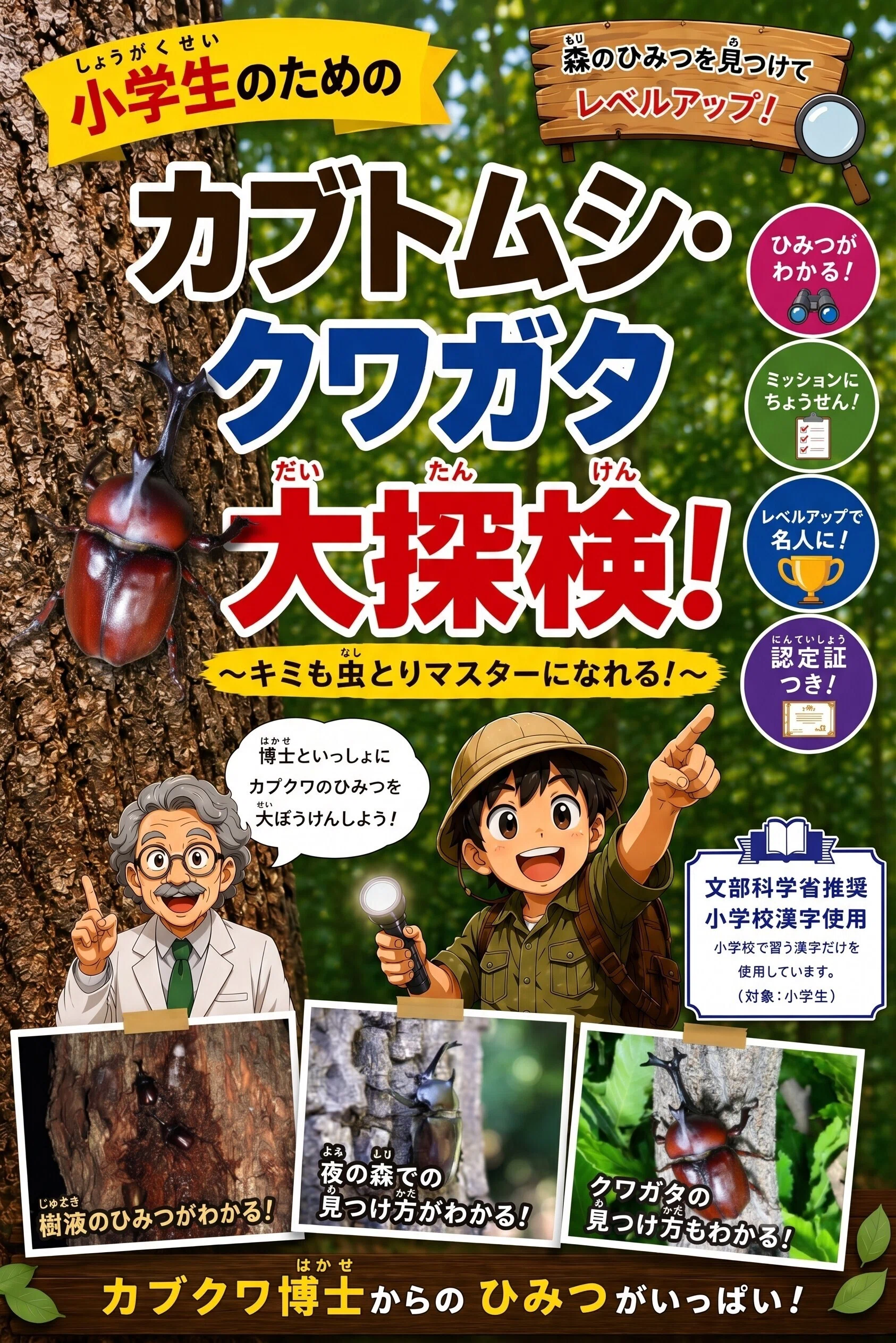 新刊】小学生のためのカブトムシ・クワガタ大探検｜親子で楽しむ夏休み