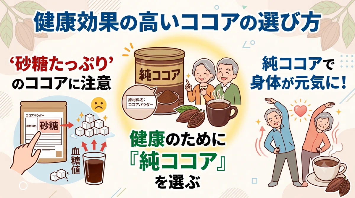 健康効果の高いココアの選び方