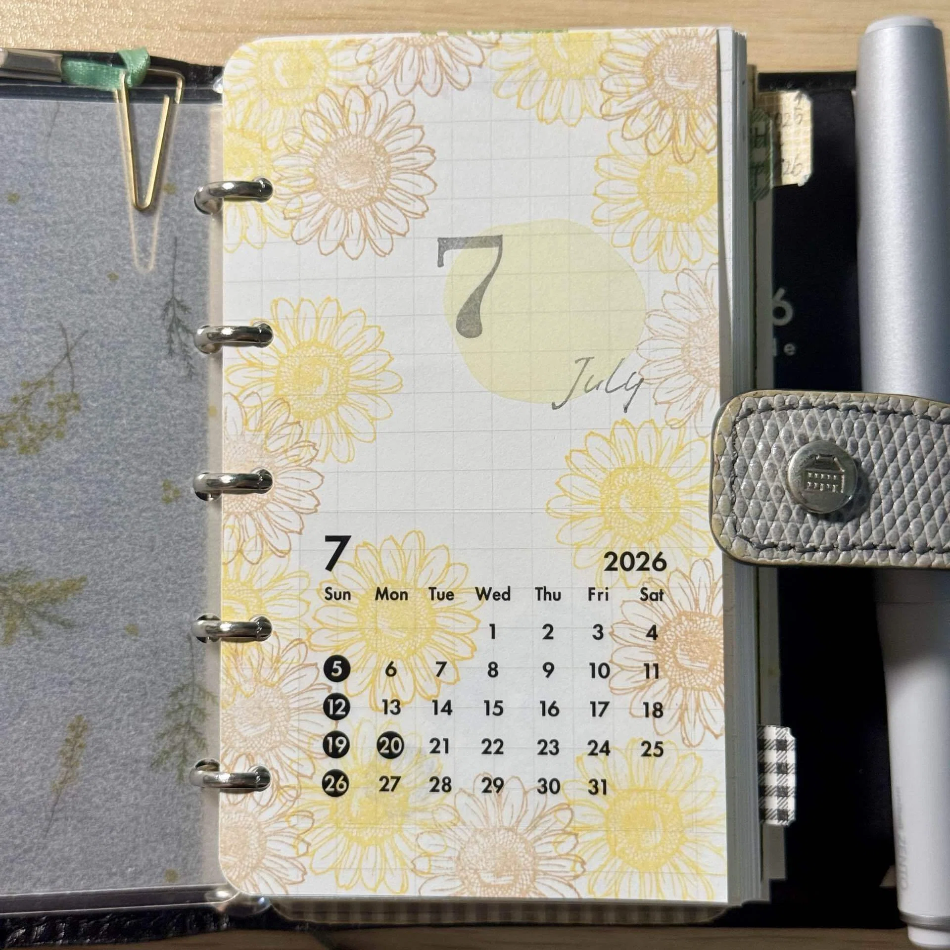 手帳】7月の手帳セットアップ｜みのん