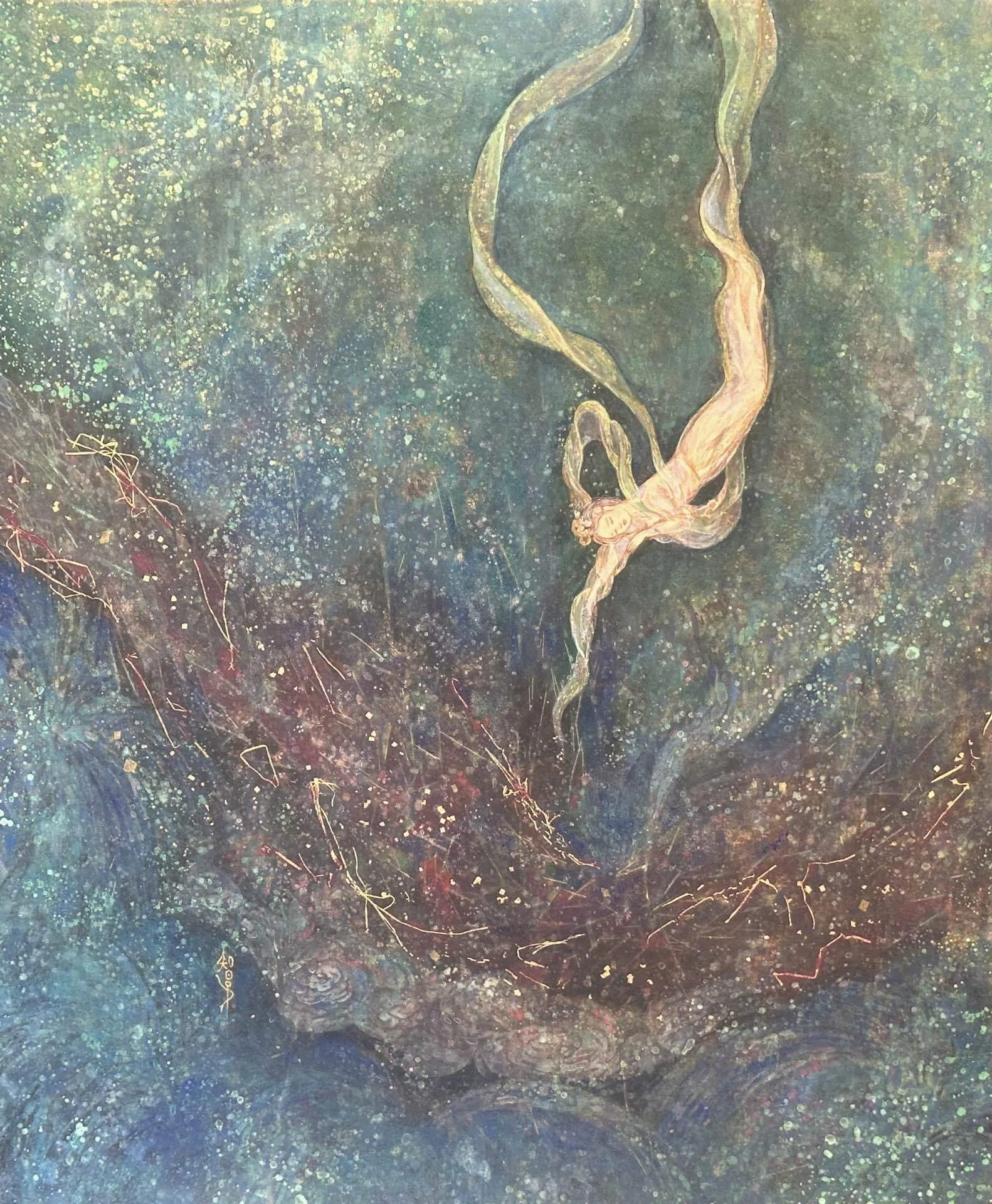 宙と星の日本画作品｜nakaitomoko